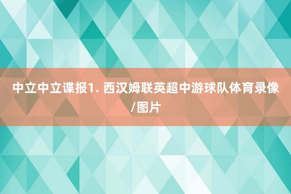 中立　　中立谍报　　1. 西汉姆联英超中游球队体育录像/图片