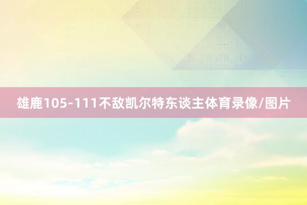 雄鹿105-111不敌凯尔特东谈主体育录像/图片